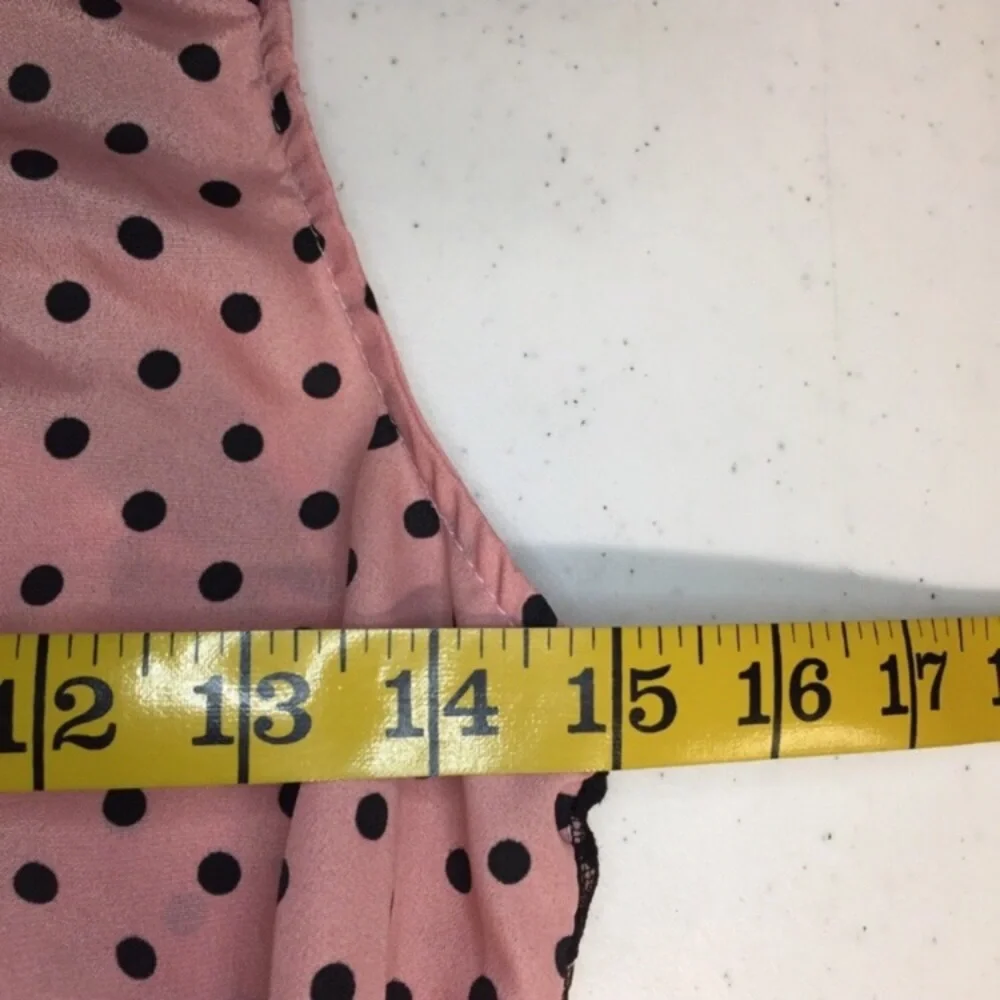 Pink black polka dot dress by No Boundaries - Picture 4 of 5